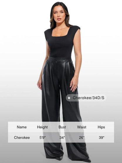 Velvet Wide-Leg Sculpting Trousers