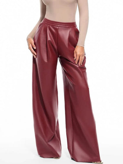 Velvet Wide-Leg Sculpting Trousers