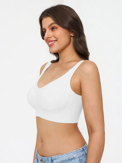 Wireless Wide Strap Everyday Supportive Push Up Comfort Bra